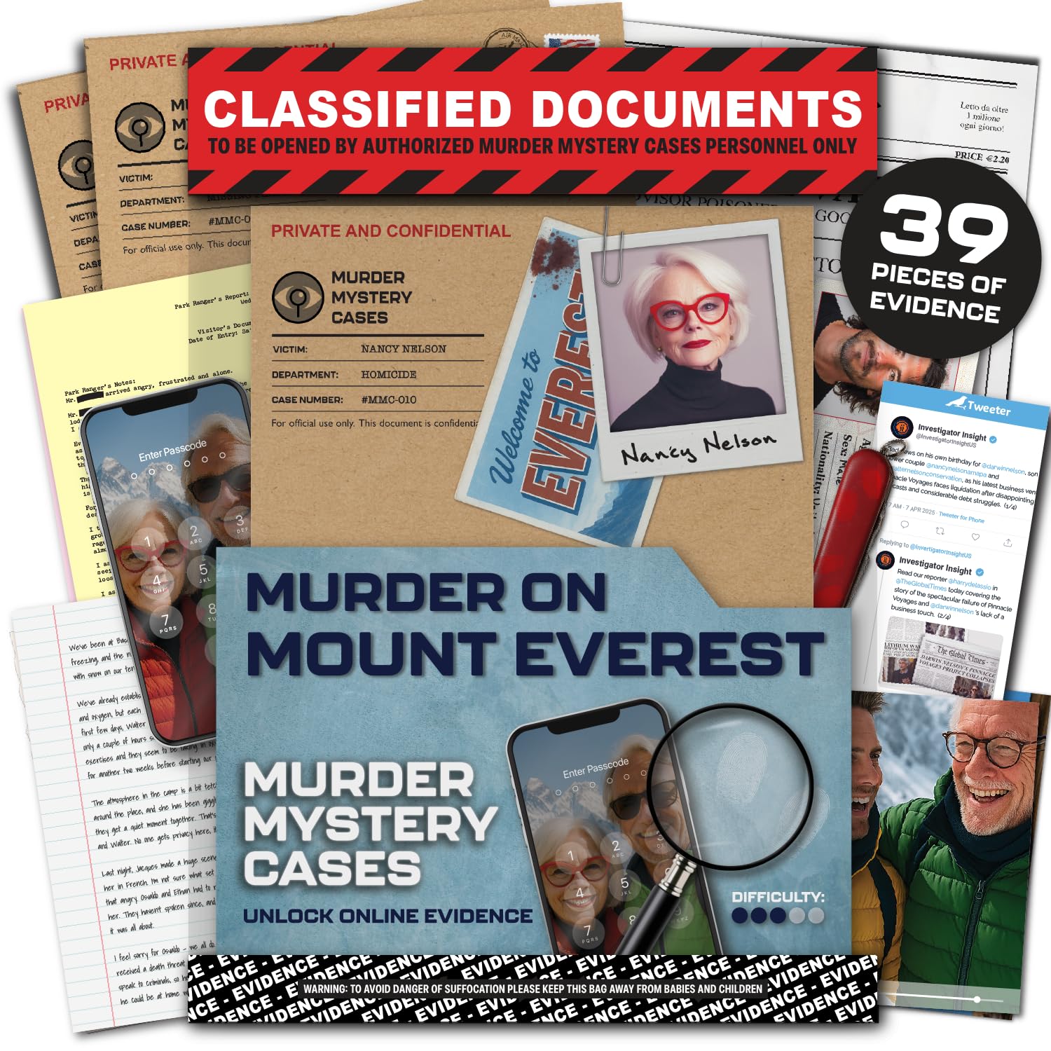 Lucky Egg MMC Murder on Mount Everest cover art for immersive mystery