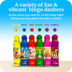 Lucky Lady Dauber Co 6-pack colorful markers for vibrant bingo nights