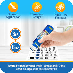 Lucky Lady Dauber Co washable ink for easy cleanup after game night