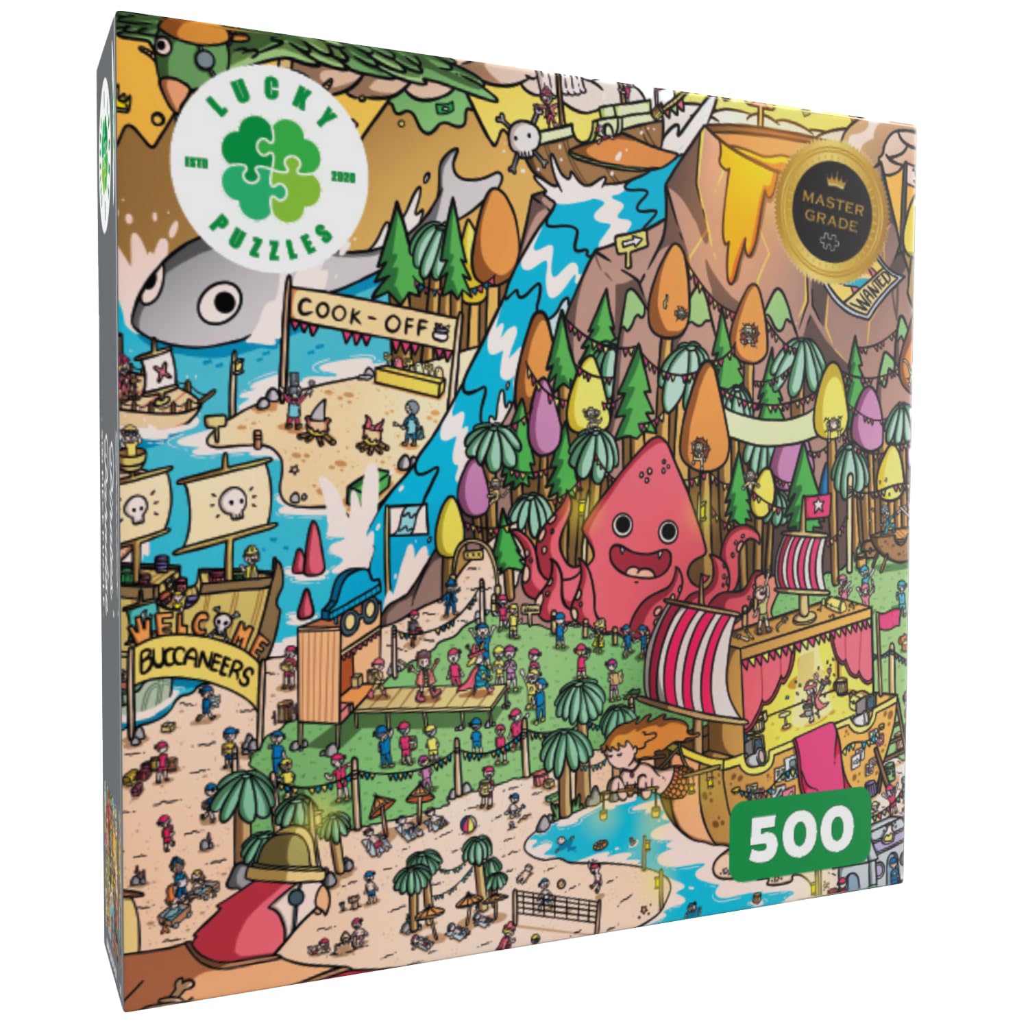 Lucky Puzzles Pirates Paradise treasure scene perfect for cozy evenings