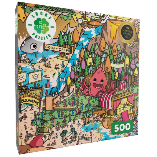 Lucky Puzzles Pirates Paradise treasure scene perfect for cozy evenings