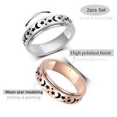 LuckyAmor anxiety ring side rotation showing smooth 2-3 lap spin for fidget focus