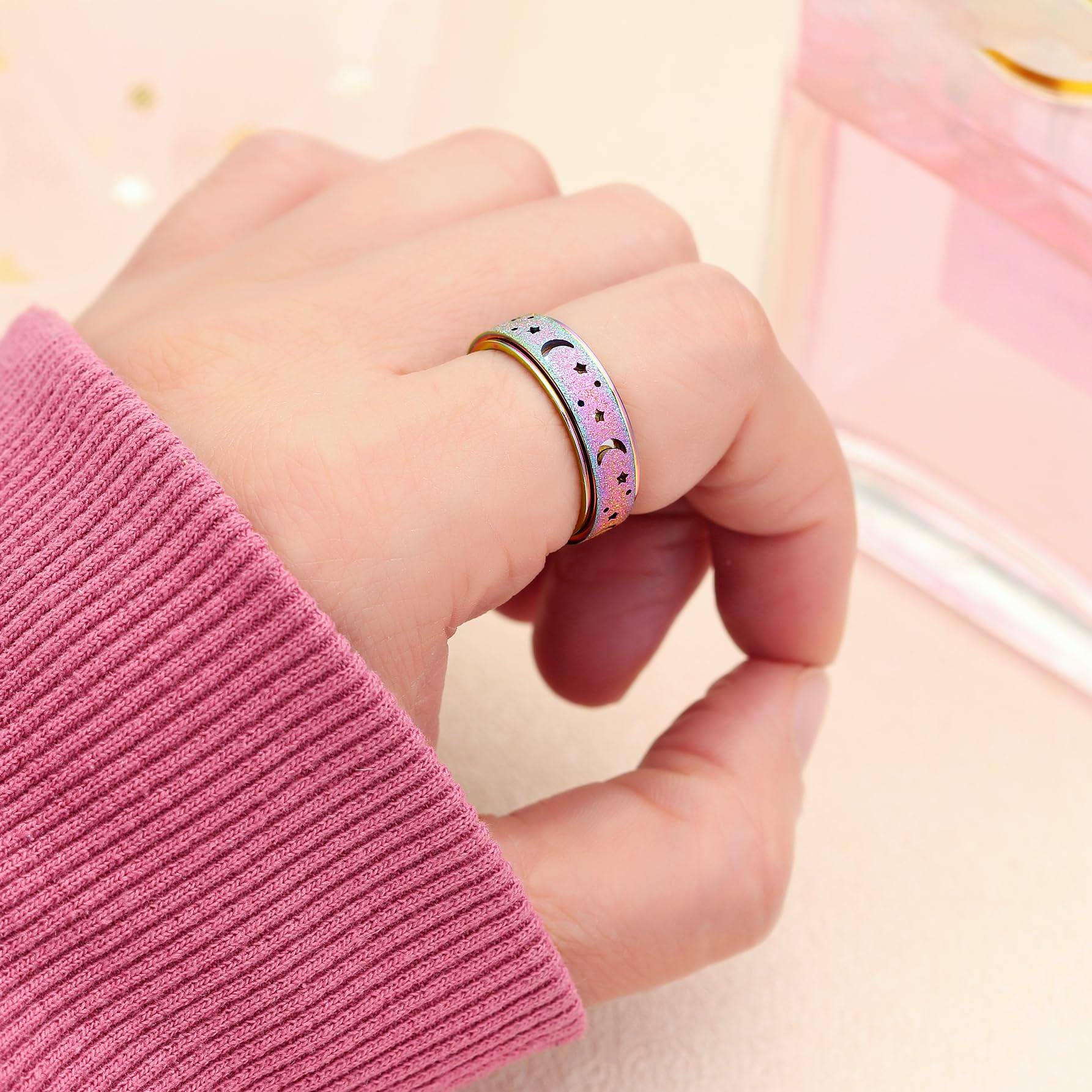LuckyAmor 6mm stainless steel ring offers hypoallergenic wear for sensitive skin
