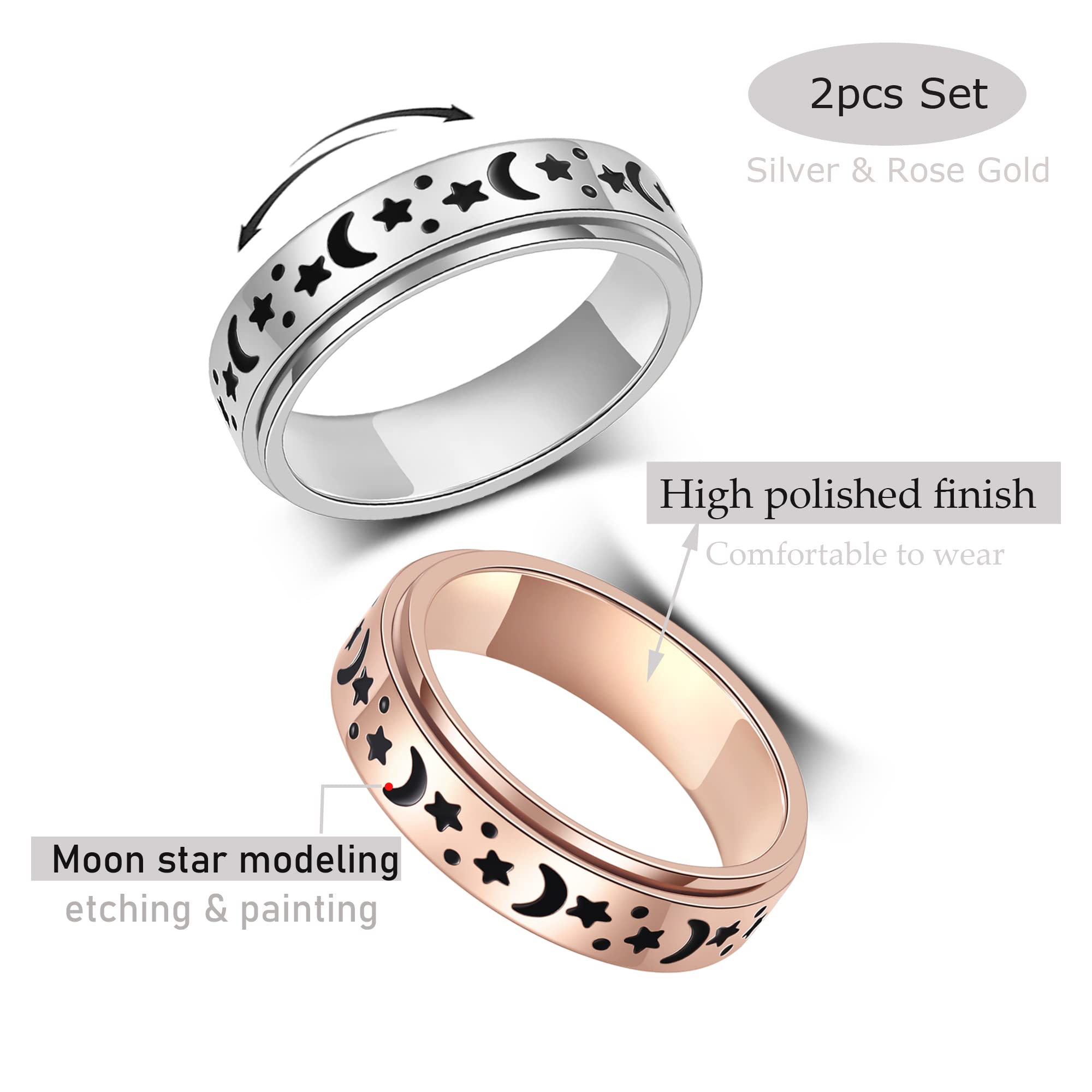 LuckyAmor anxiety ring in motion showing 2-3 smooth spins for distraction.