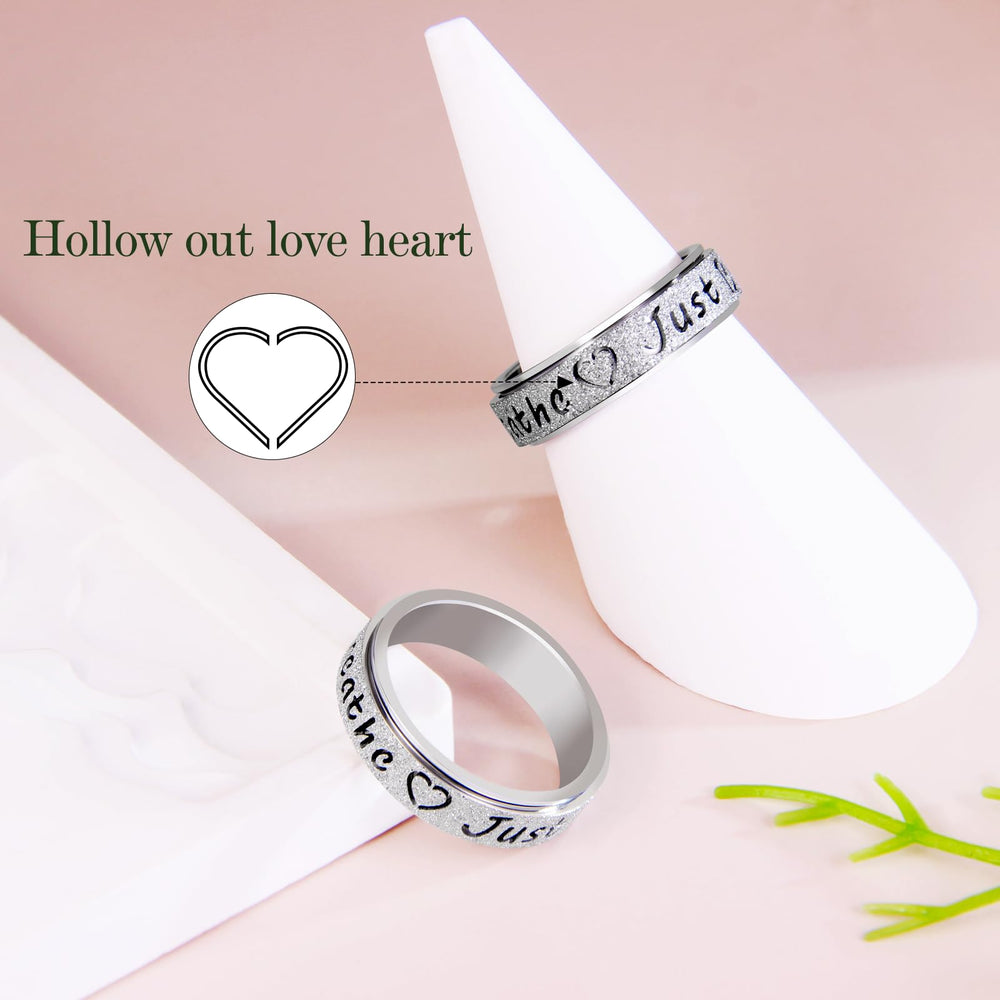 LuckyAmor Just Breathe ring gift-ready packaging enhances a thoughtful present.