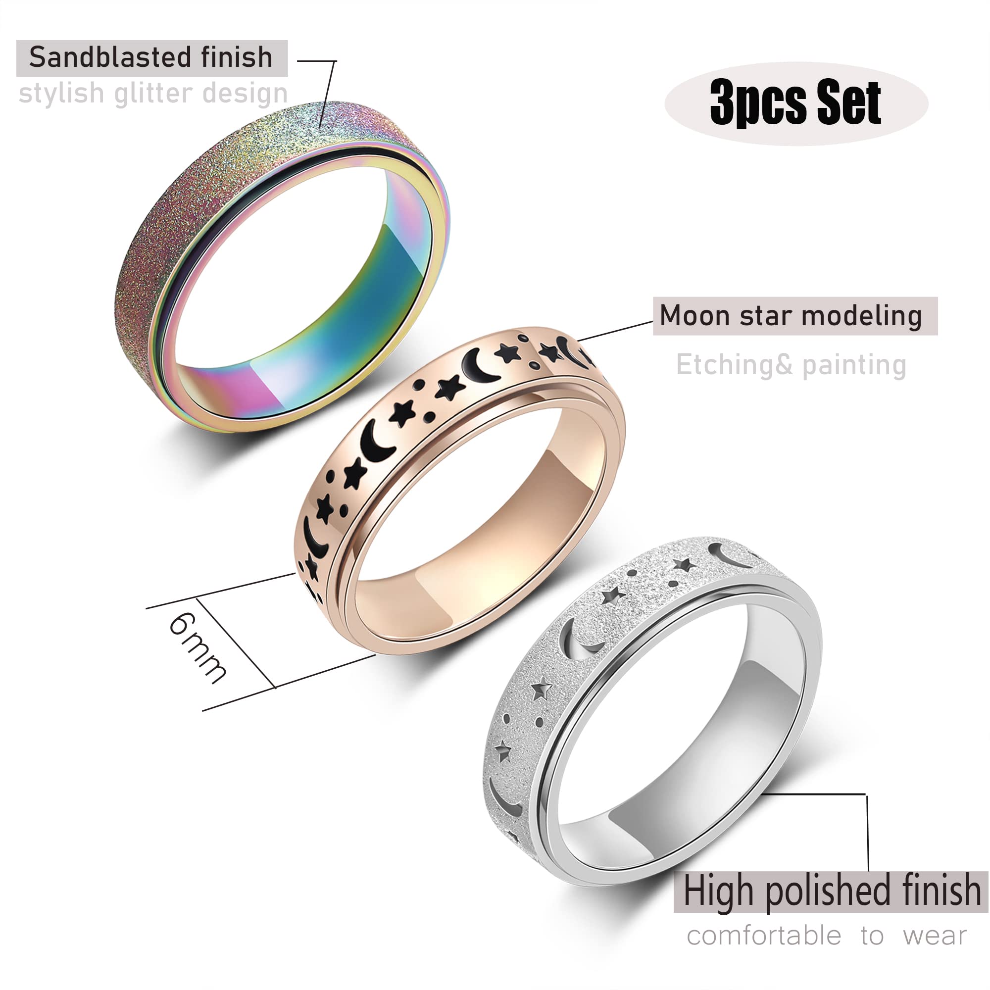 LuckyAmor spinner ring showing smooth rotation for fidget comfort.