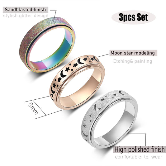 LuckyAmor spinner ring showing smooth rotation for fidget comfort.