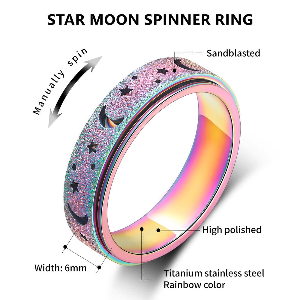 LuckyAmor spinner ring showing smooth thumb rotation for focus