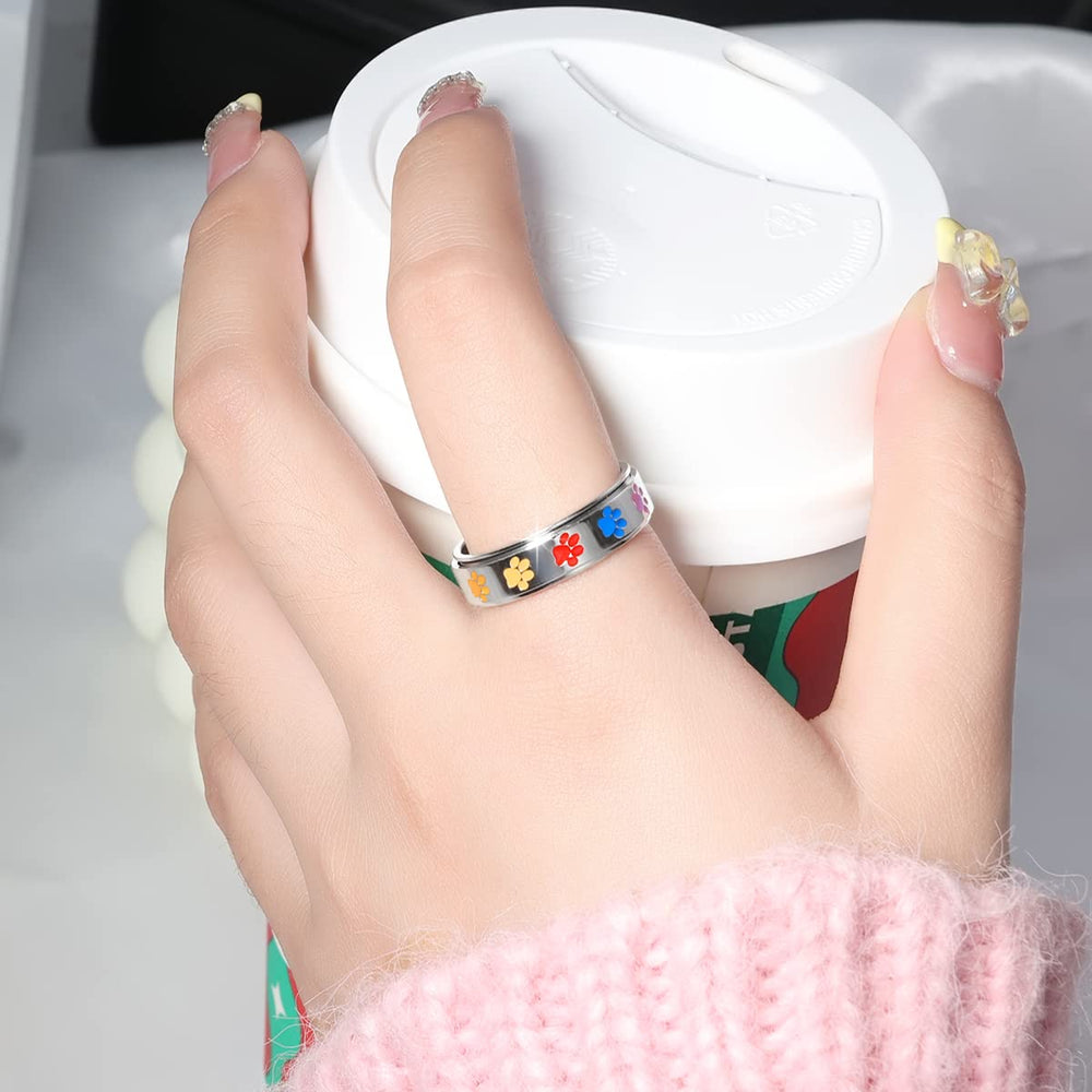 LuckyAmor stainless steel ring with mirror-finish for durability