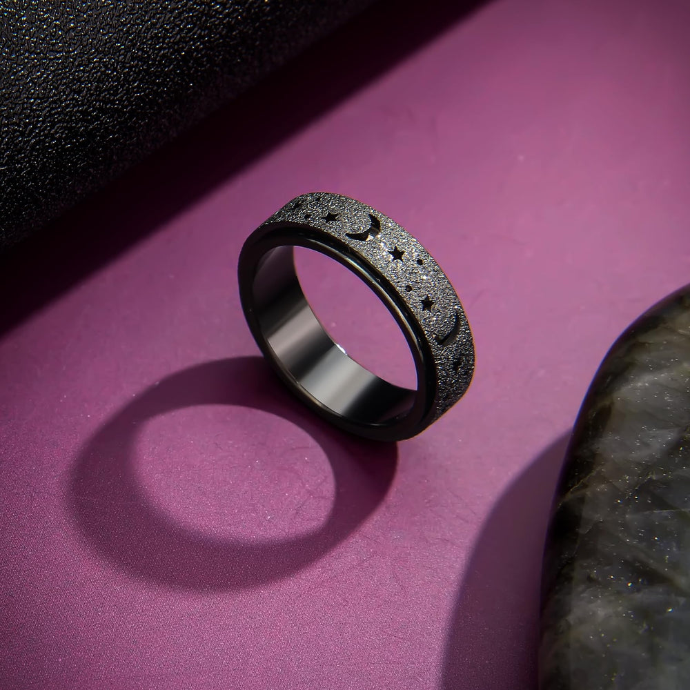 LuckyAmor ring packaging shown with velvet bag for gifting.