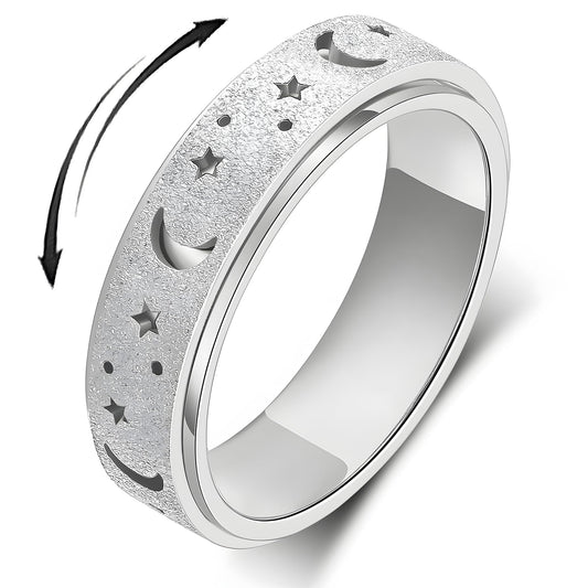 LuckyAmor anxiety ring windmill spinner design for discreet fidgeting
