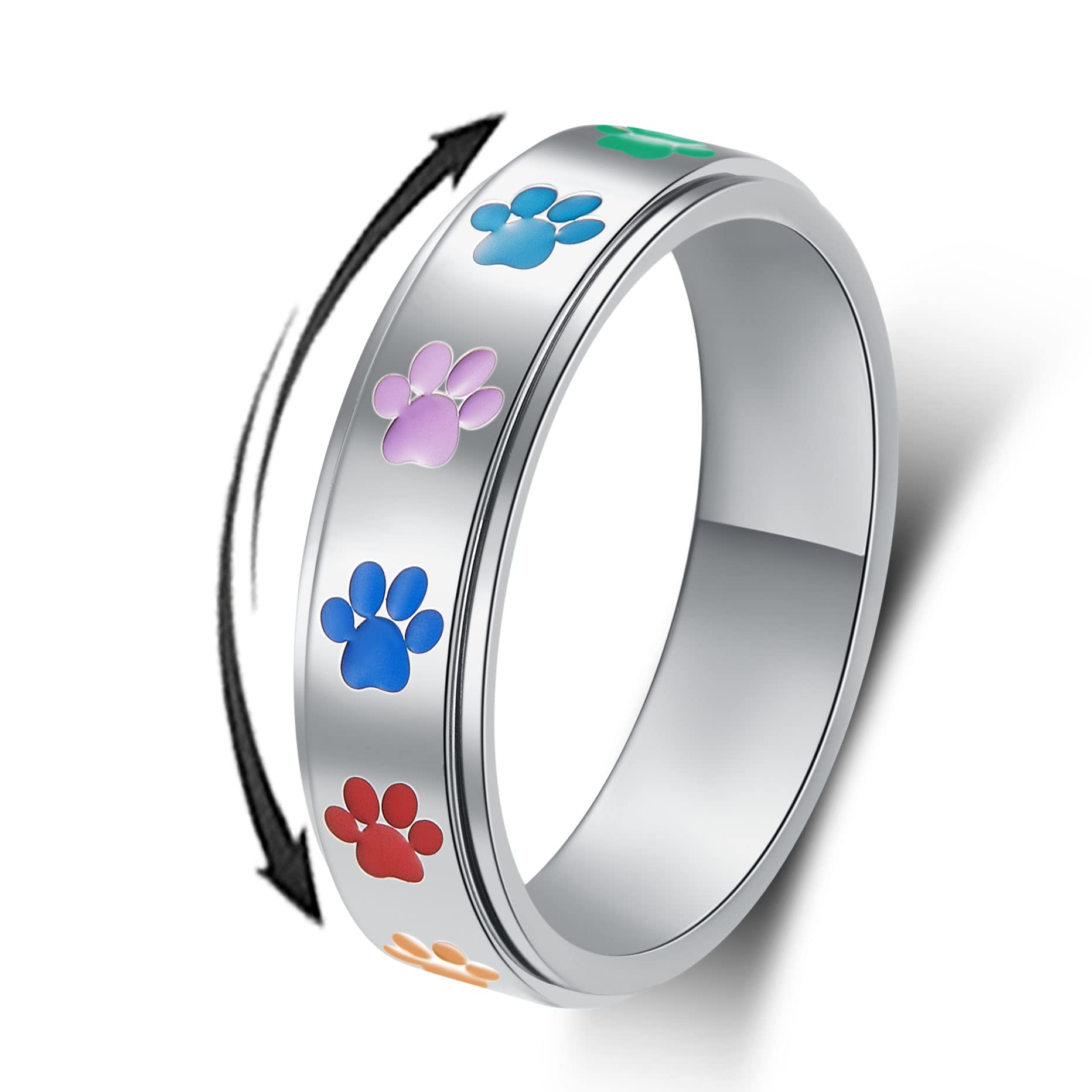 LuckyAmor Anxiety Ring moon and star spinner for discreet stress relief