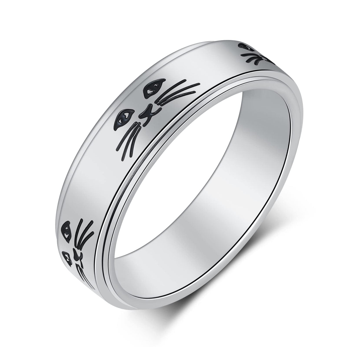 LuckyAmor anxiety ring moon-star outer band for discreet stress relief