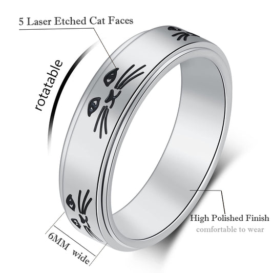 LuckyAmor spinner ring in action with smooth spinning for focus