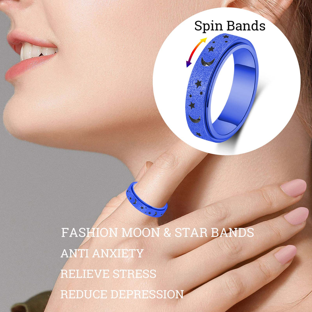 LuckyAmor thumb-rotate ring offers tactile focus during tasks.