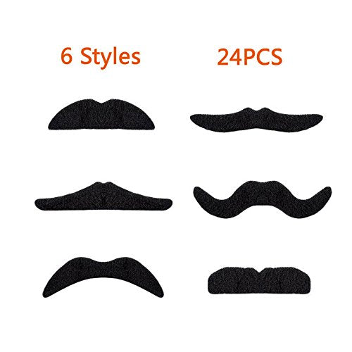 LuckyStar365 self-adhesive mustaches are quick and easy to apply for instant costume fun.
