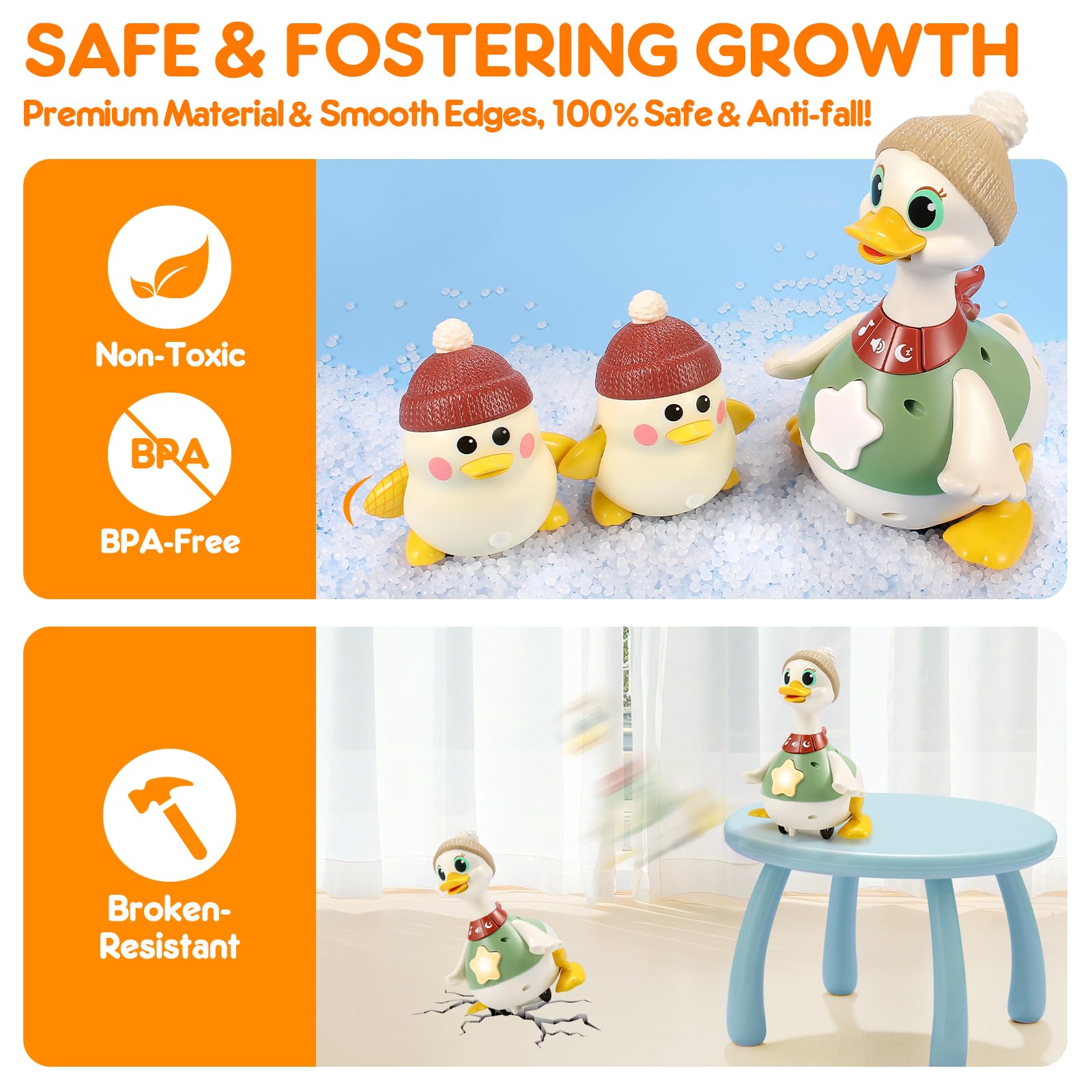 LUDILO duck toy suitable for babies 6-12 months, a versatile gift