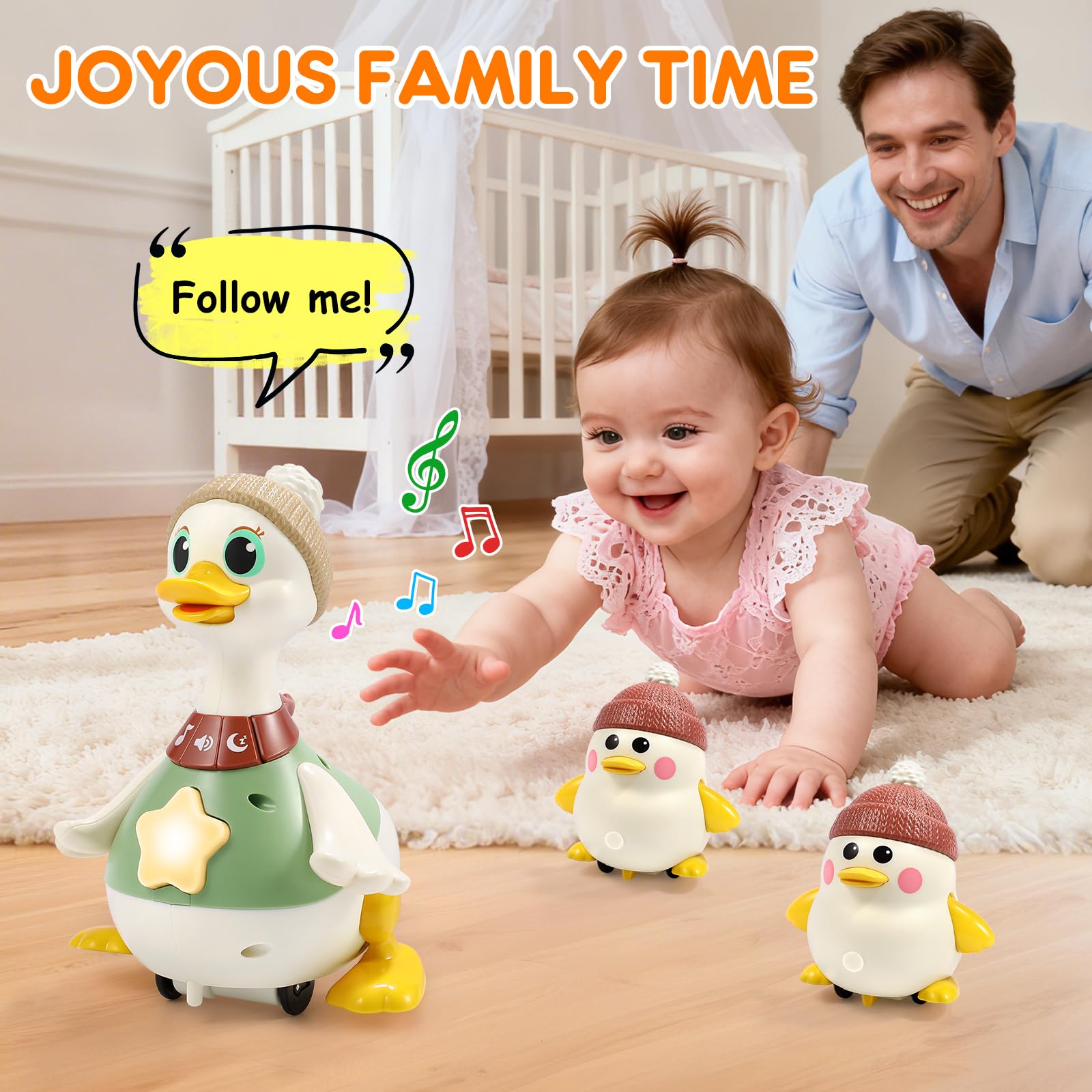 LUDILO duck toy safe ABS materials for gentle baby play