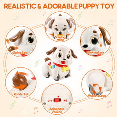 LUDILO Puppy ears swing during play for interactive tummy time