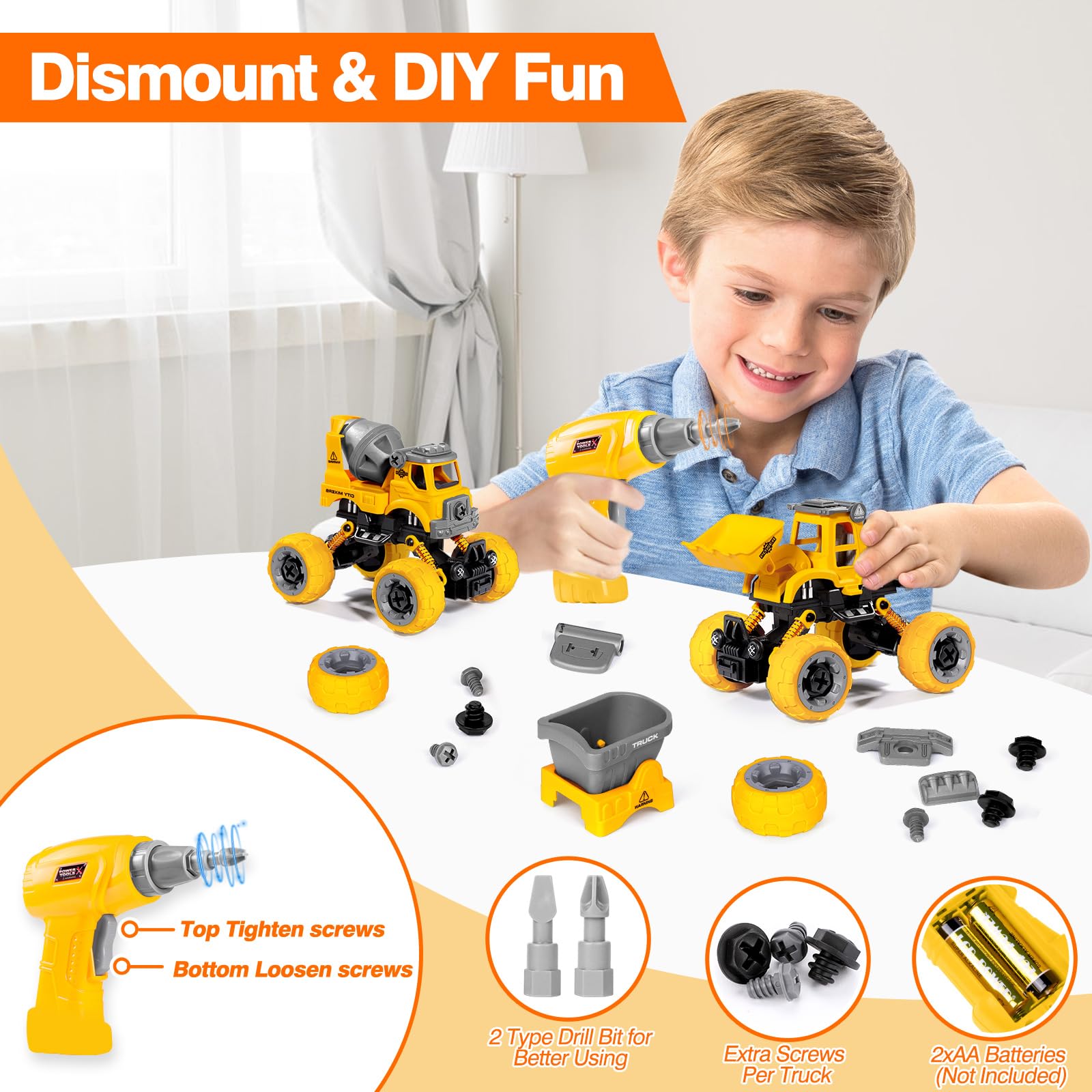 LUDILO take apart bulldozer toy promotes hands-on building and problem-solving