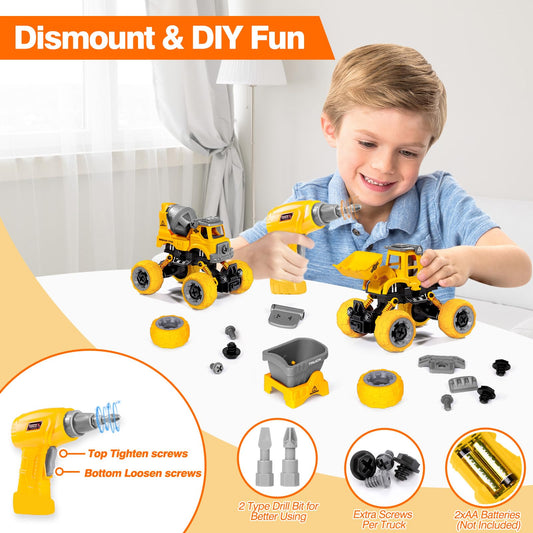 LUDILO take apart bulldozer toy promotes hands-on building and problem-solving