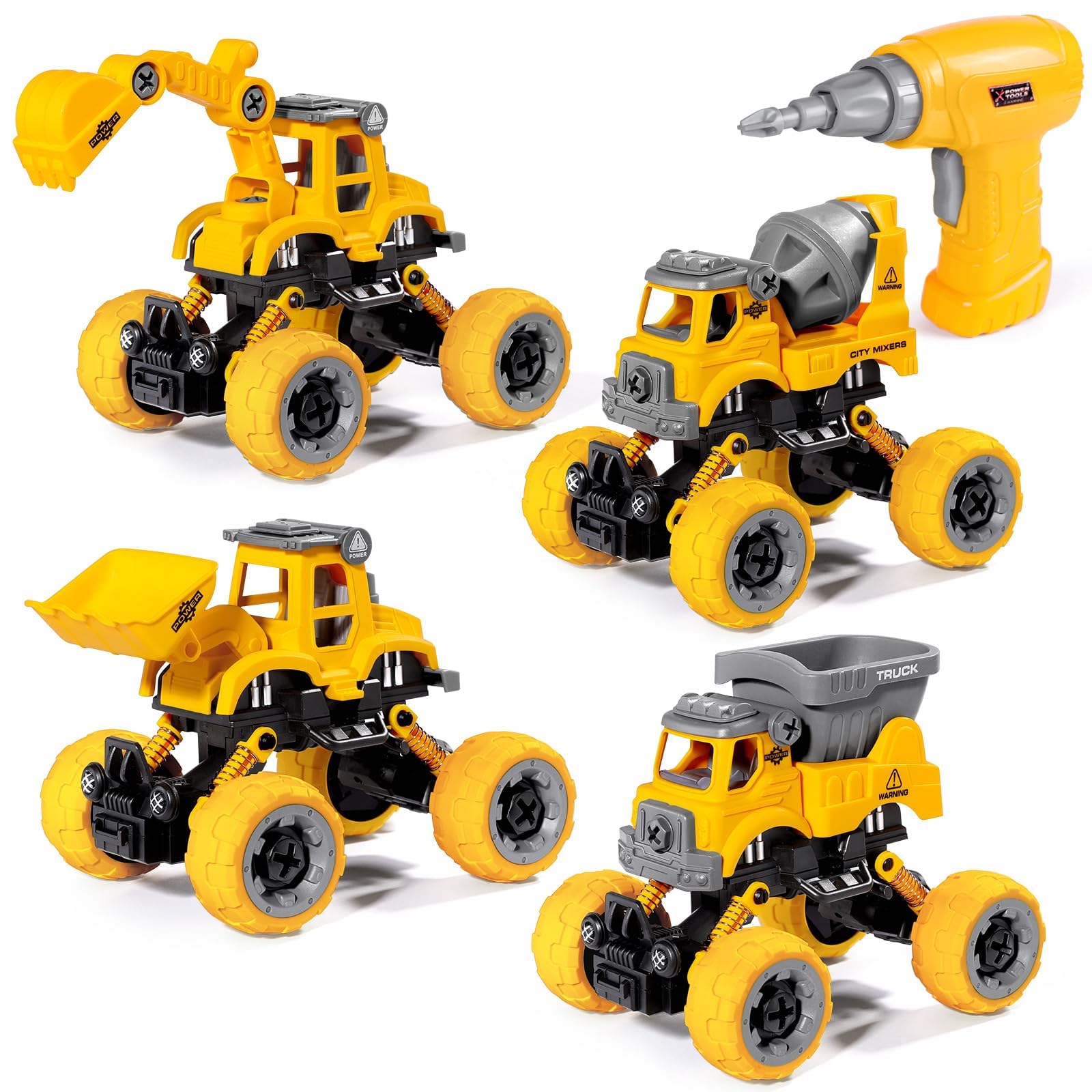 LUDILO take apart excavator toy for creative DIY construction play