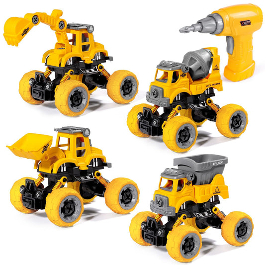 LUDILO take apart excavator toy for creative DIY construction play