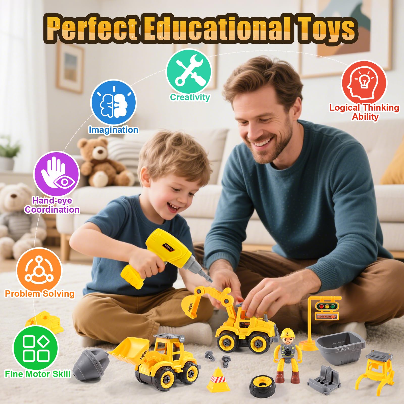 LUDILO dump truck enables realistic play and scene construction.