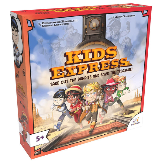 Ludonate Kids Express on a 3D train, ideal for cooperative play and family bonding