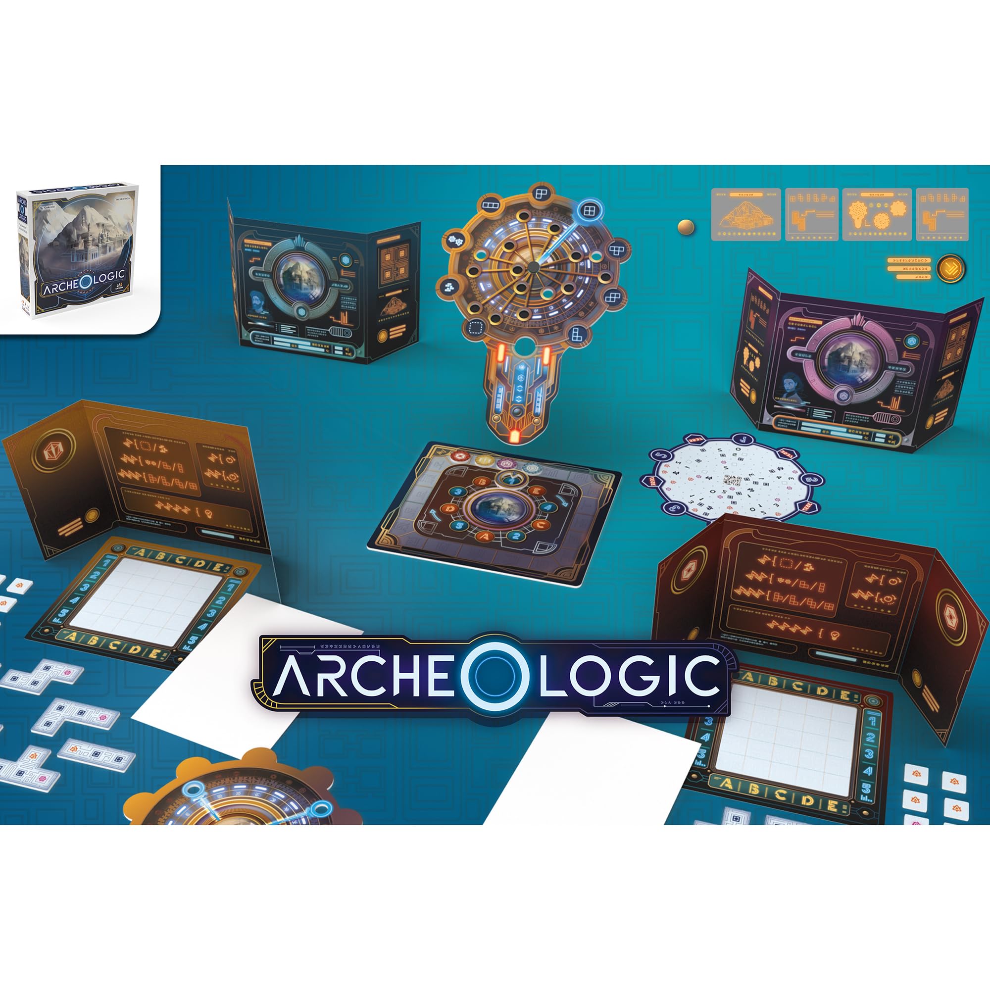 Ludonaute Archeo-Logic cogs turning during a careful question.