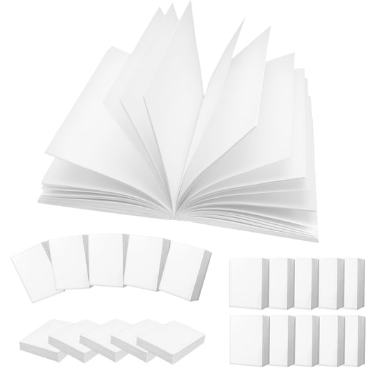 LUFEEMGA 100-piece white book miniatures pack enhances dollhouse shelves with charming decor.