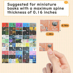 LUFEEMGA mini book cover stickers back cover design enhances complete mini book replicas.