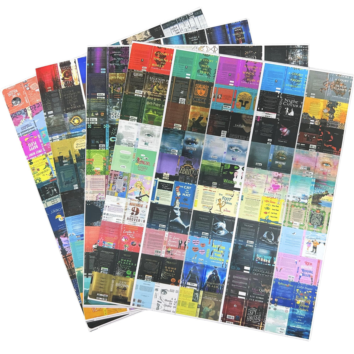LUFEEMGA 200pcs mini book cover stickers—front cover design for realistic dollhouse books.