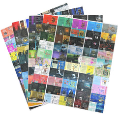 LUFEEMGA 200pcs mini book cover stickers—front cover design for realistic dollhouse books.
