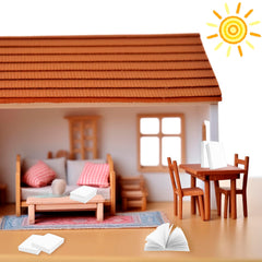 LUFEEMGA mini books displayed on a calming shelf inspire imaginative storytelling.