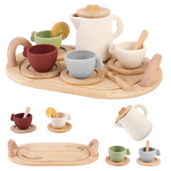 Lufstd teapot with lid for safe, imaginative tea service