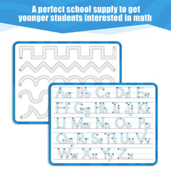 LUHEAGU handwriting board shows ABC tracing during homeschool writing practice.