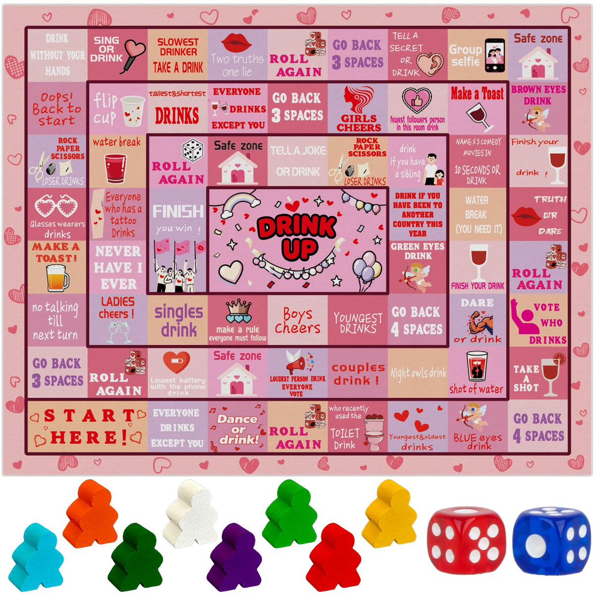 Luhiew drinking board games adults play mat for social fun and party moments