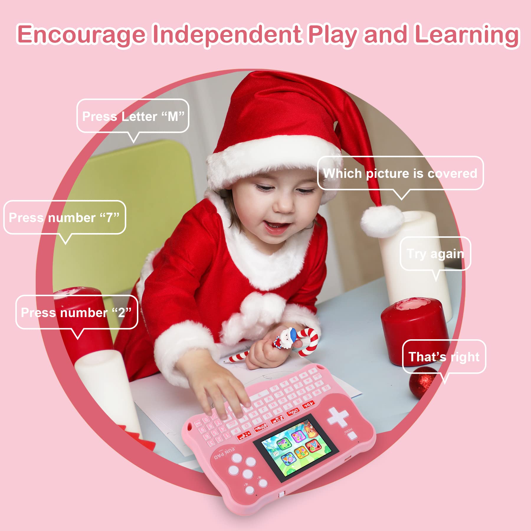LUHYAUAN Kids Tablet with music and drawing features encouraging creativity