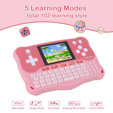 LUHYAUAN Kids Tablet displaying words and spelling mode for literacy practice