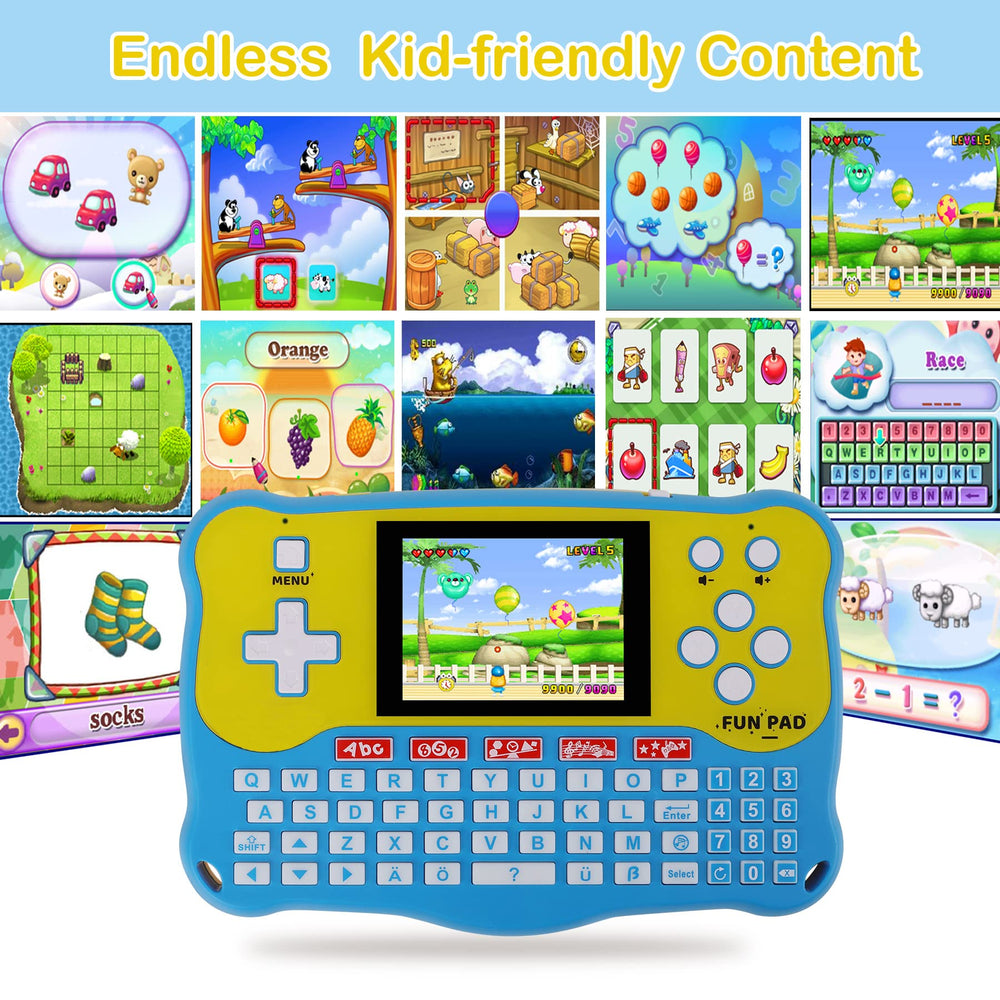 LUHYAUAN Kids Tablet shows engaging games for memory and coordination.