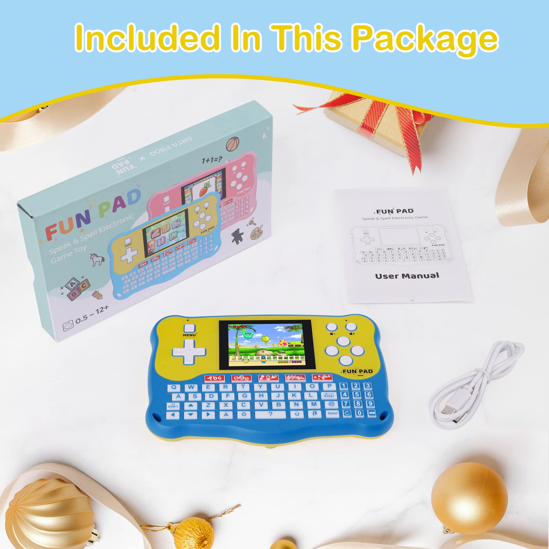 LUHYAUAN Educational games pack shown on blue tablet.