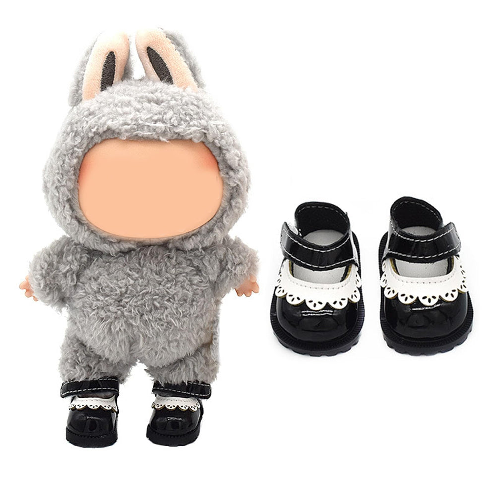 Lukax 15-17cm doll shoes top view show easy wear and quick outfit changes.