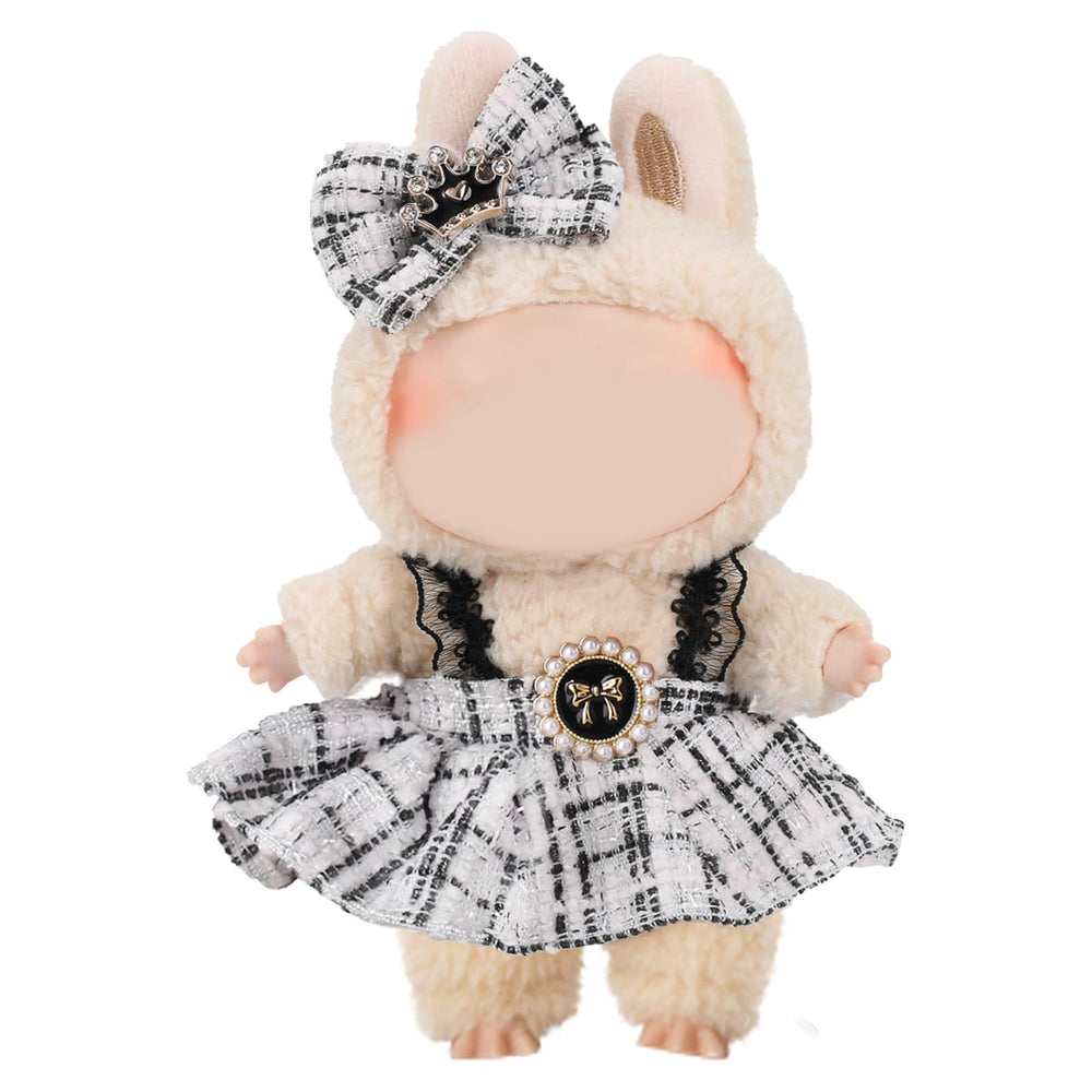 Lukax 17cm doll clothes set with clip and dress for easy styling and display.
