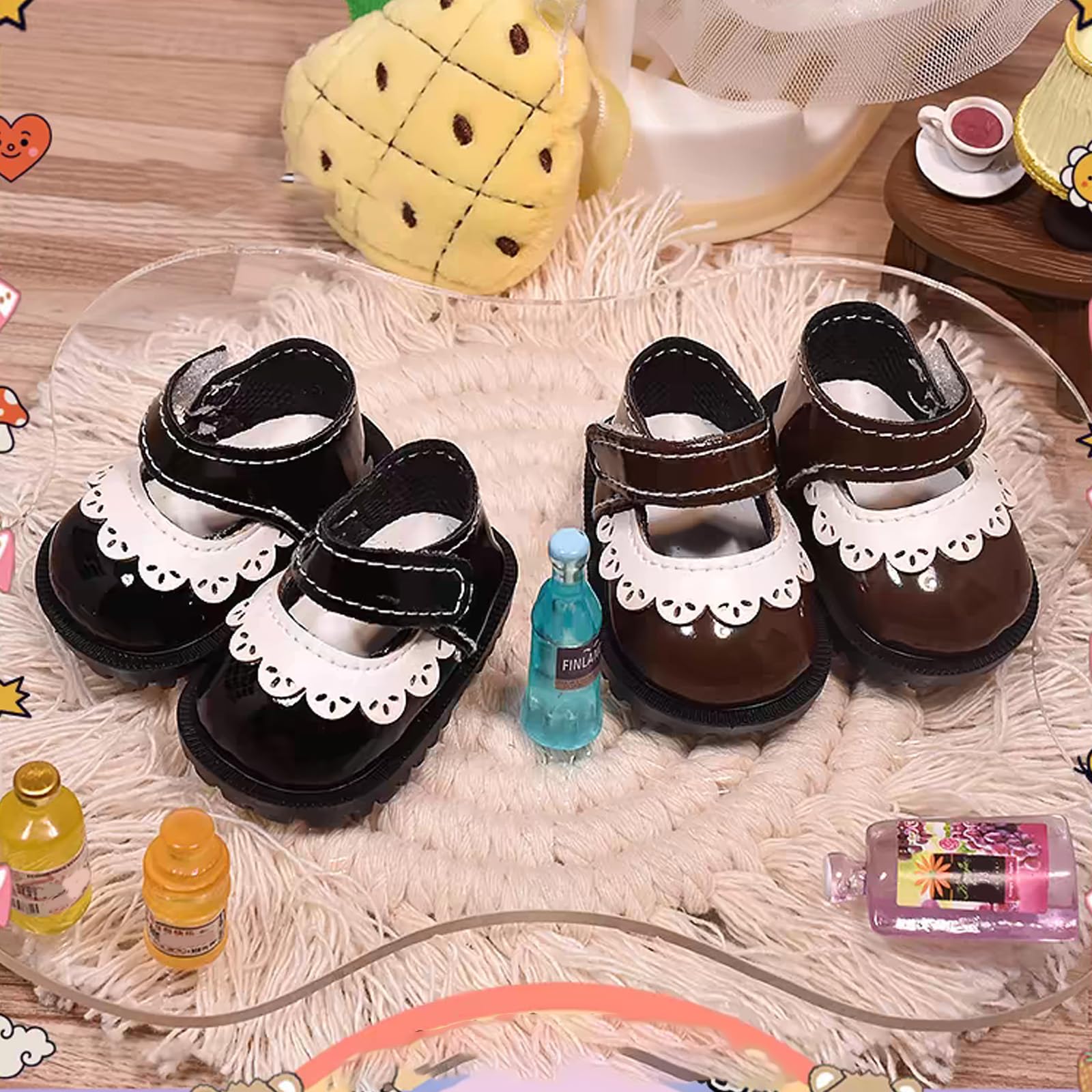 Lukax top-view doll shoes, easy slip-on for quick outfit changes.