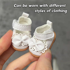 Lukax mini doll shoes, side view, easy-to-match accessory for 15/17 cm dolls.