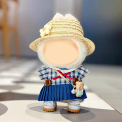 Lukax mini doll shoes top view in white, perfect detail for doll fashion.