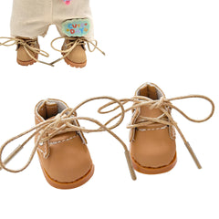 Lukax khaki boots for 15cm and 17cm dolls, stylish and snug.