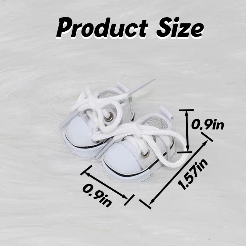 Lukax mini doll shoes lace-up canvas sneakers ideal gifting for doll lovers