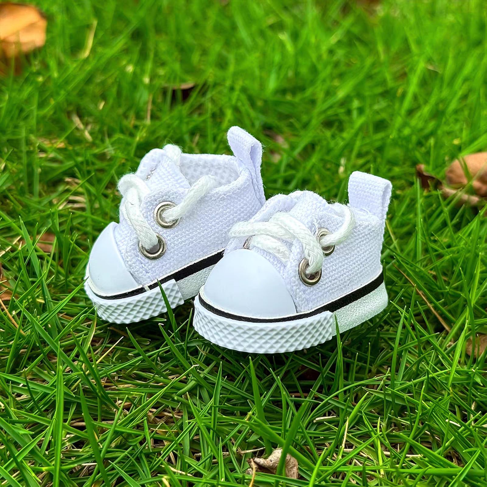 Lukax mini doll shoes lace-up canvas sneakers easy to put on, quick outfit swaps